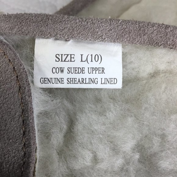 EMU Ridge Mens Beige Cow Suede Shearling Lined Slippers Size US 10 (L) - Picture 8 of 9